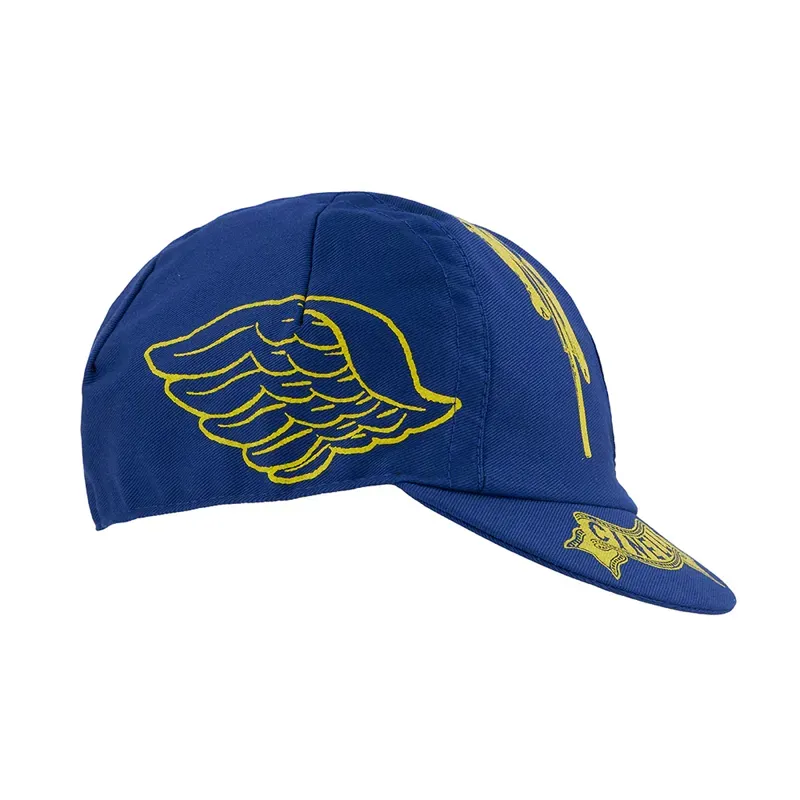 Cinelli Milano Bike Veterans Blue Cycling Cap In Blue-Yellow