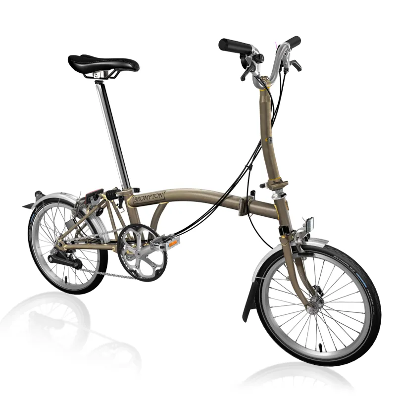 Brompton M6L Folding Bike in Raw Lacquer