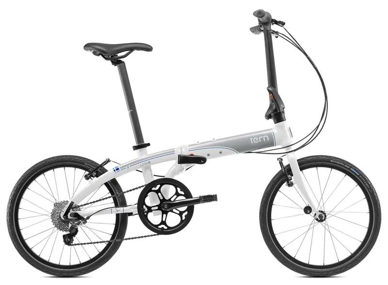TERN Link D8 MO 2015 Folding Bicycle in White/Grey