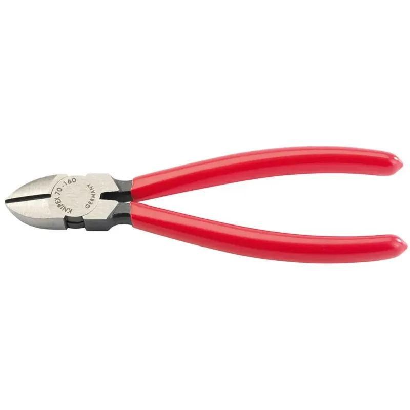 Knipex Diagonal Side Cutters in Red/Silver