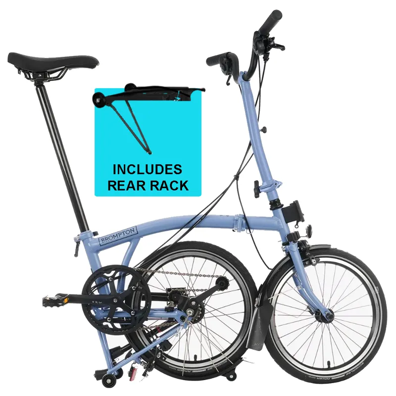 Brompton C-Line Explore High Bar 6 Speed H6R in Cloud Blue-2