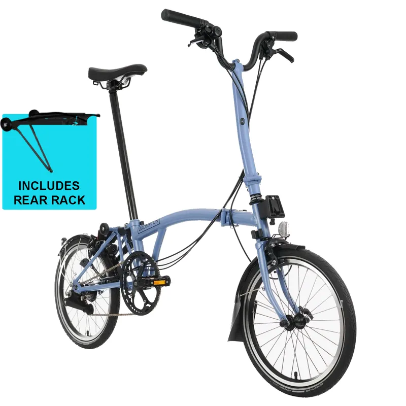 Brompton C-Line Explore High Bar 6 Speed H6R in Cloud Blue-1