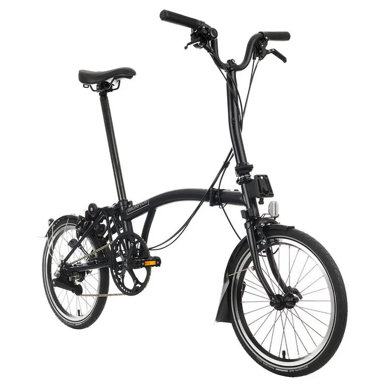 Brompton C-Line Explore 6 Speed M6L with Mid Bar in Black-1