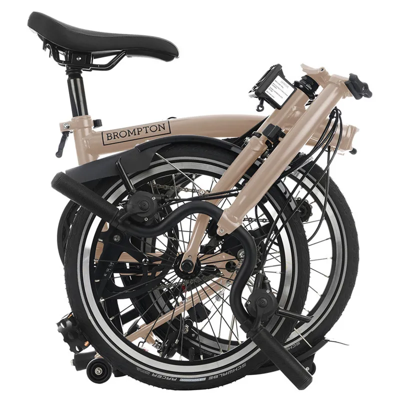 Brompton C-Line Explore Mid Bar 6 Speed with Rack M6R Dune Sand
