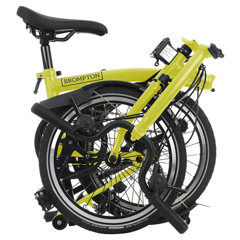 Brompton C-Line Explore Mid Bar 6 Speed with Rack M6R Yuzu Lime-3