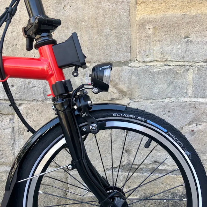 Brompton M6R Limited Black Edition in Rocket Red with Upgrades-6