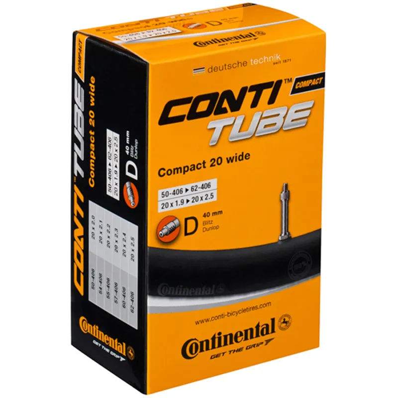 20 x 1.25 - 1.75 Continental Inner Tube Schrader