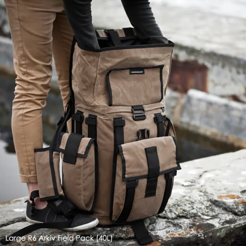 Mission Worshop R6 - 20L Waxed Brown Field Pack-3