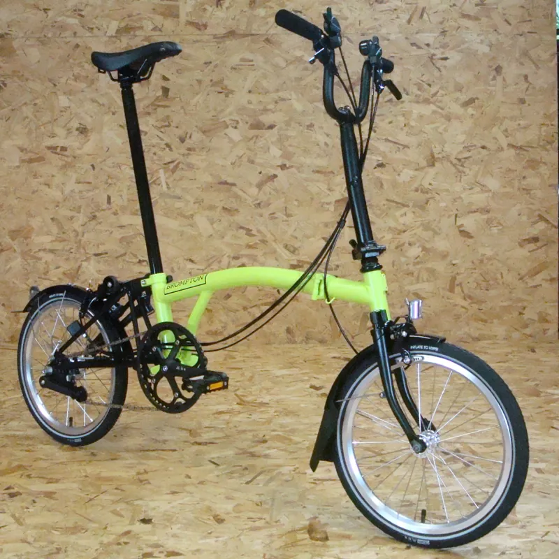Brompton Bicycles Black Edition M6L Lime Green Folding Bike