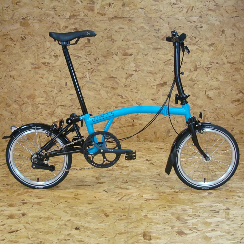 Brompton Bicycles Black Edition S2L Lagoon Blue Folding Bike
