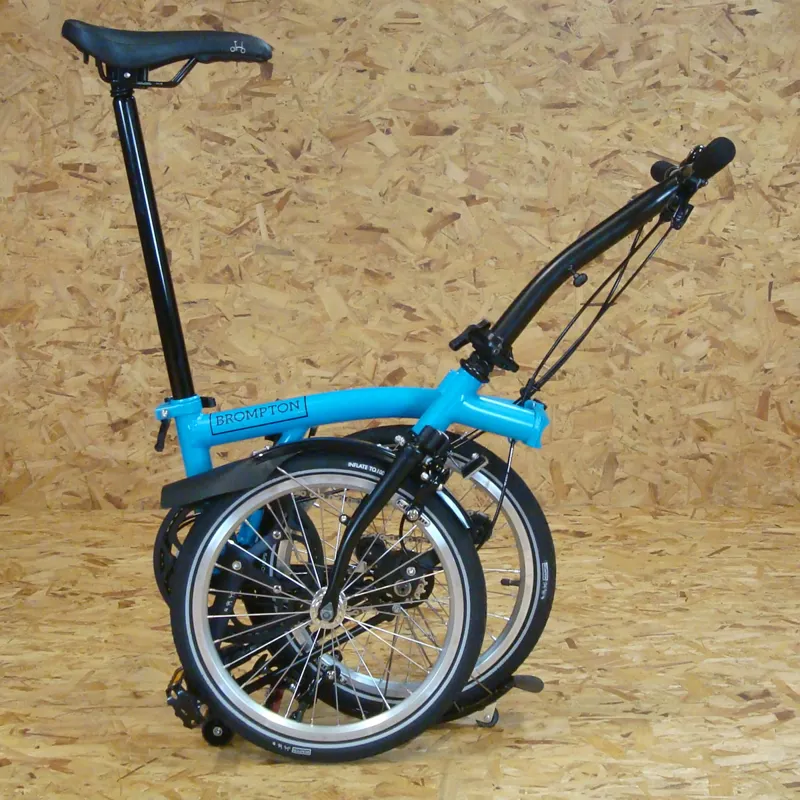Brompton Bicycles Black Edition S2L Lagoon Blue Folding Bike