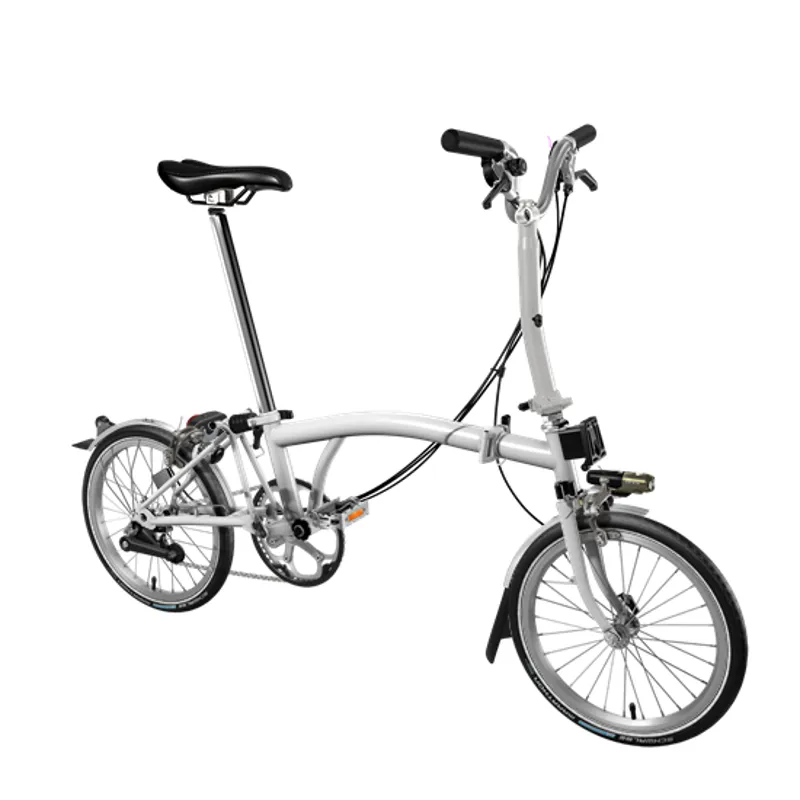 Brompton M6L Papyrus White upgraded Tyres Carrier Block Lights