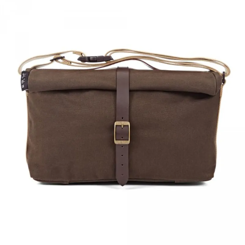 Brompton Shoulder Bag RollTop in Waxed Cotton