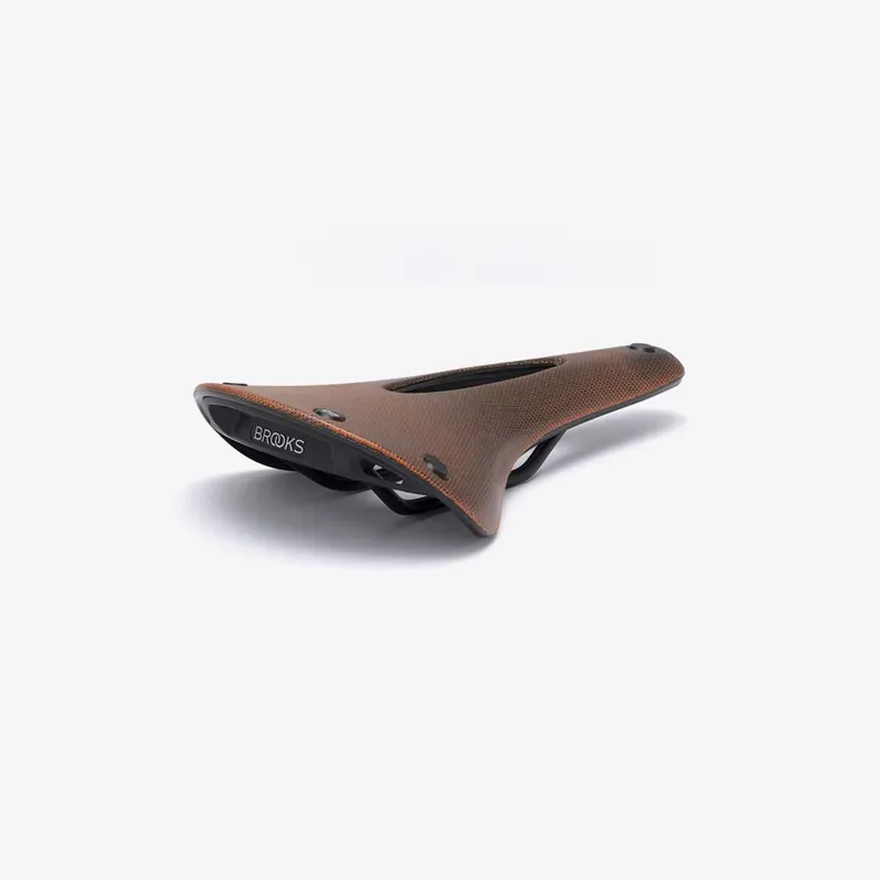 Brooks C17 Cambium Carved 162mm Steel Rail Saddle in Orange