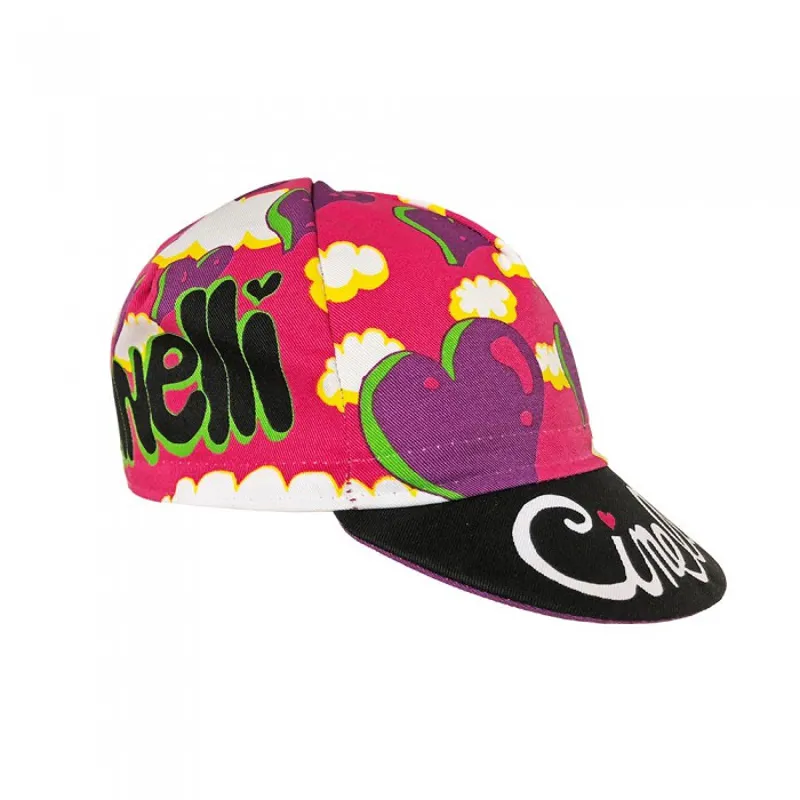 Cinelli Ana Benaroya Heart Cycling Cap in Pink