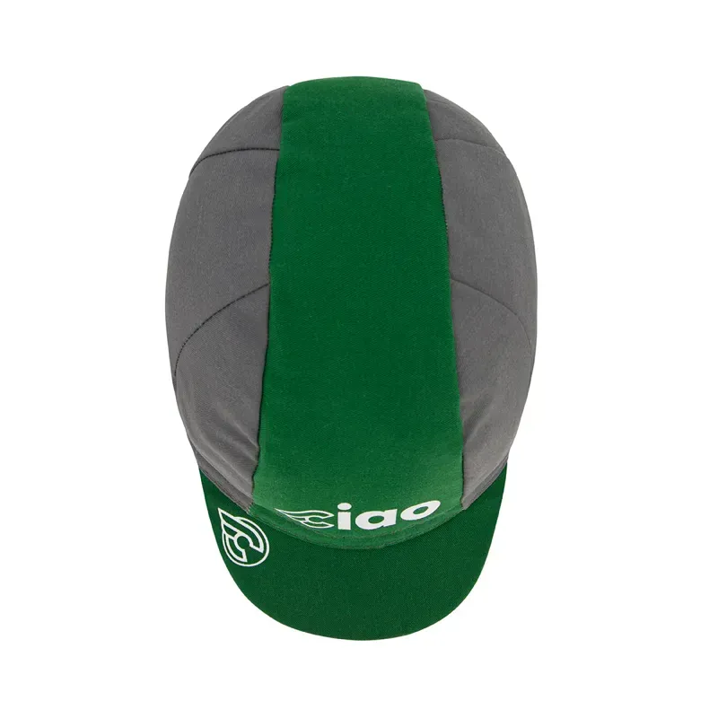 Cinelli Logotype Cycling Cap in Green/Grey