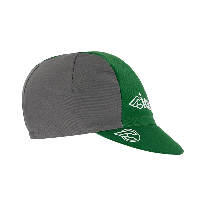 Cinelli Logotype Cycling Cap in Green/Grey-2