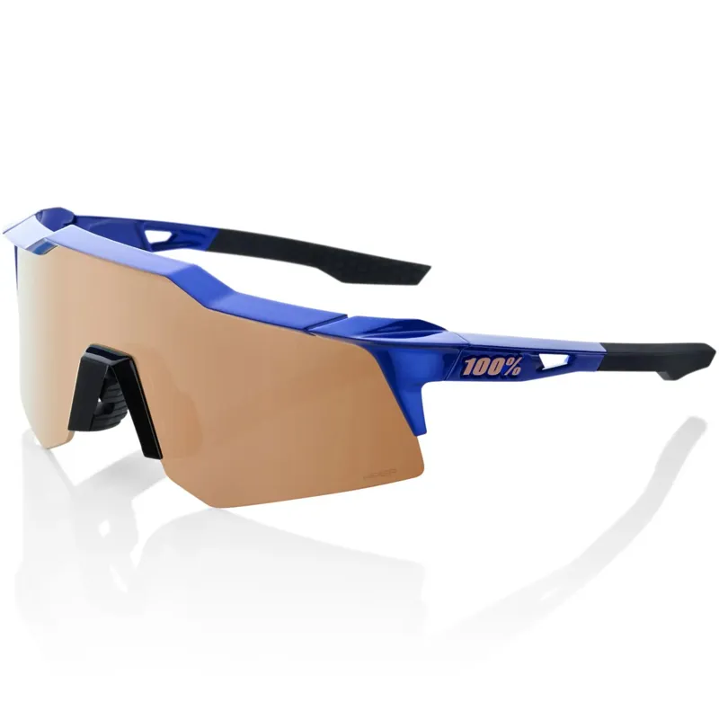 100% Speedcraft XS HiPER Mirror Copper Lens Sunglasses in Cobalt Blue