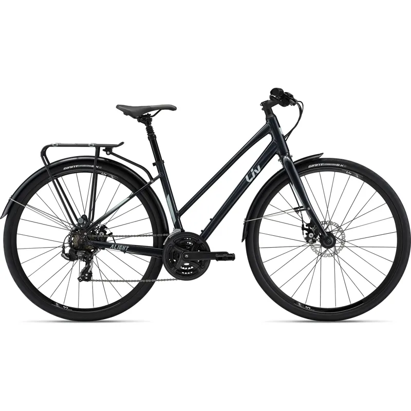 2022 Liv Alight Disc 3 City Womens Hybrid Bike in Black