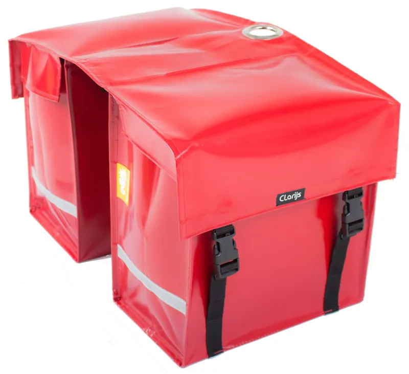 Clarijs Retro Double Bicycle Pannier in Red