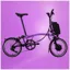 Brompton 4 Speed  Electric Folding Bike Mid Bar M4L in Pop Lilac