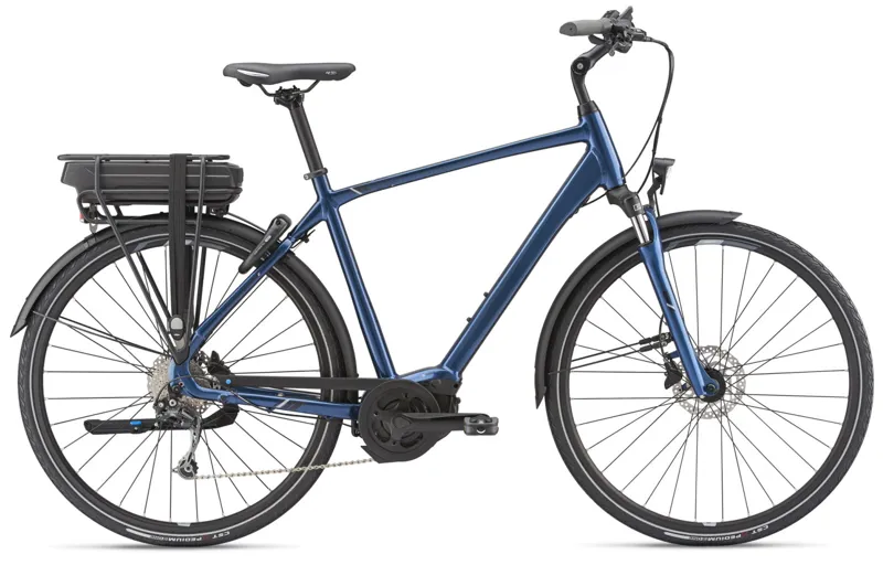 2019 Giant Entour E+ 1 Disc 25km Mens Electric Hybrid Bike in Blue