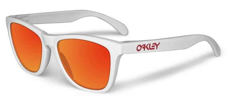 Oakley Frogskins Polished White with Ruby Iridium Lens