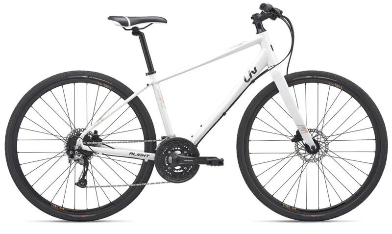 2019 Liv Alight 1 Disc Womens Hybrid bike in White