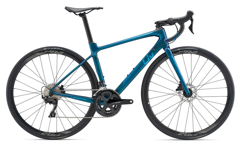 2019 Liv Langma Advanced 2 Disc Carbon Womens Road bike in Blue