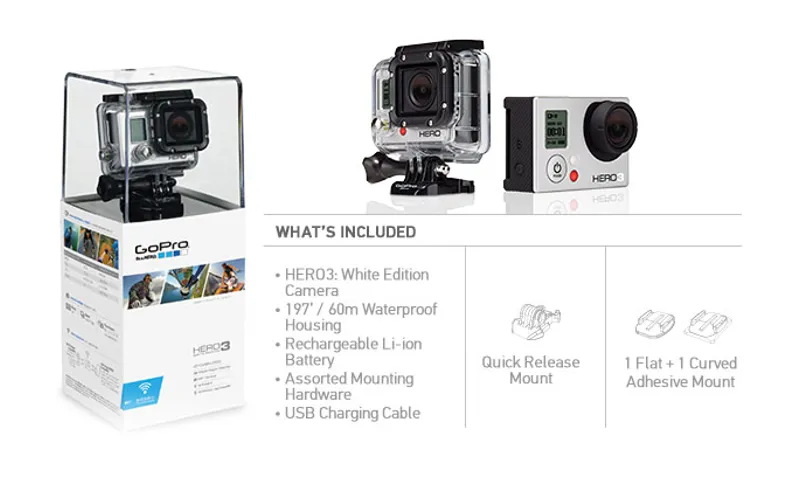Go Pro HD Hero 3 White-5