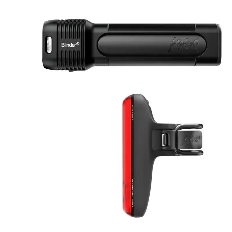 Knog Blinder Pro 1400 and Blinder R-150 Front/Rear Bike Light Set in Black-1