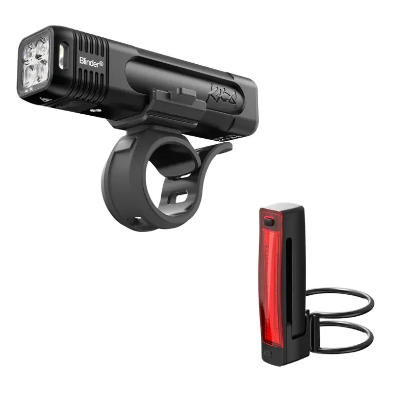 Knog Blinder Pro 700 and Plus 20 Front/Rear Bike Light Set in Black
