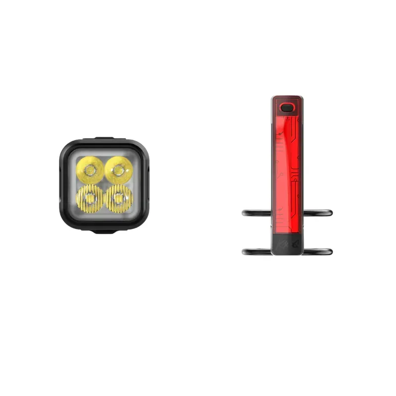 Knog Blinder Pro 700 and Plus 20 Front/Rear Bike Light Set in Black-1
