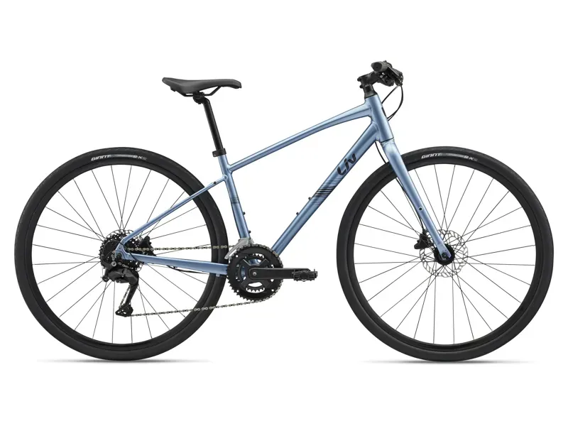 Liv Alight 2 Disc Hybrid Bike in Frost Silver