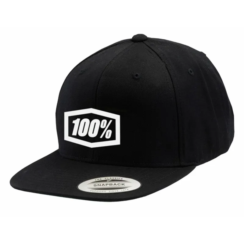 100 Percent Essential Snapback Cap in Black