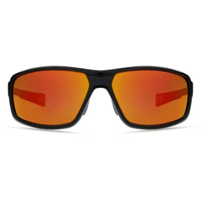 Madison Target Sunglasses - Gloss Black - Fire Mirror Single Lens-3