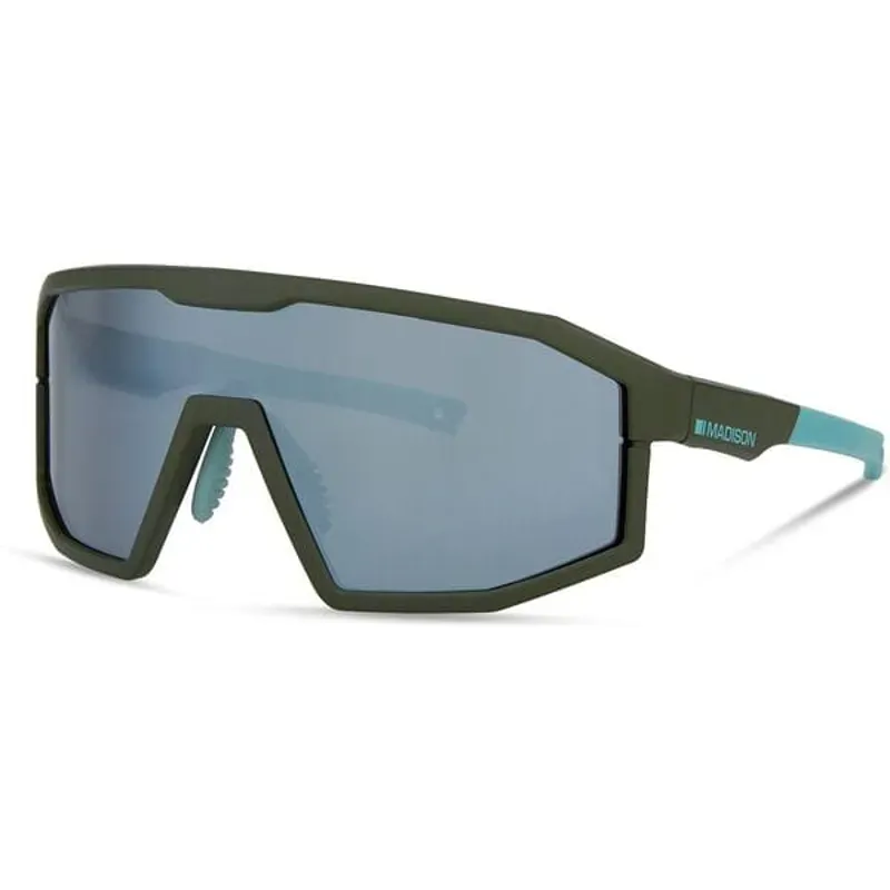 Madison Enigma Sunglasses - Matt Olive - Smoke Mirror / Amber / Clear