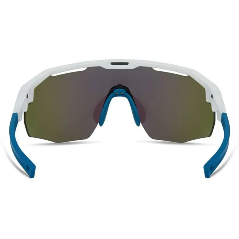 Madison Cipher Sunglasses - White Frame - Green Mirror Single Lens-2