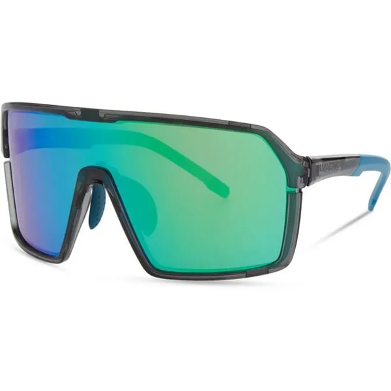 Madison Crypto Sunglasses - Smoke Frame - Green Mirror Single Lens