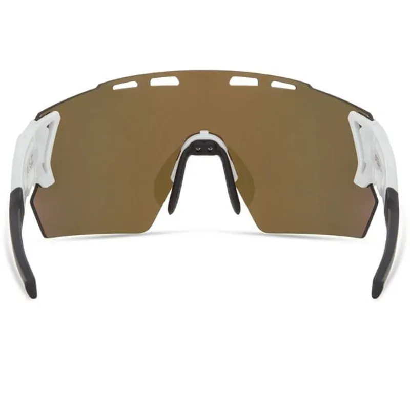 Madison Stealth Sunglasses - White - Fire Mirror / Amber / Clear Lens-2