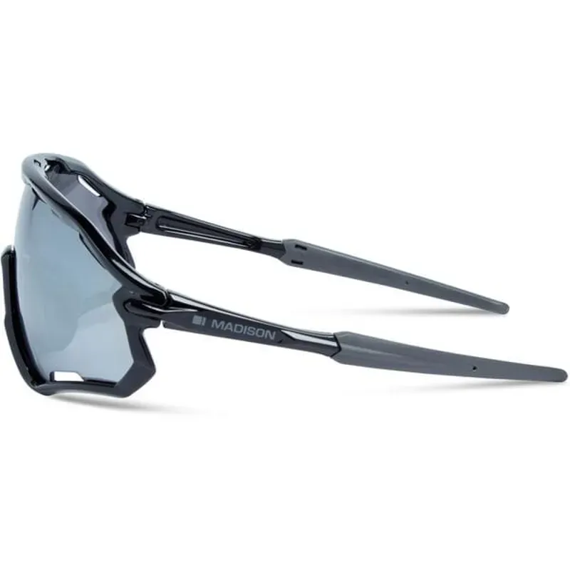 Madison Code Breaker Sunglasses - Black - Silver Mirror Single Lens-1