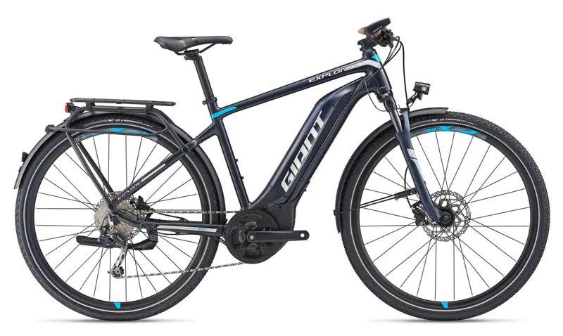2019 Giant Explore E+ 2 GTS 25km Mens Electric Hybrid bike in Blue