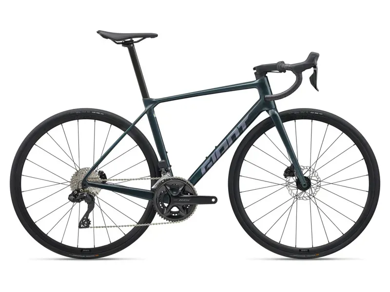 Giant TCR Advanced 1 Road Bike In Gloss Asphalt Green/Mercury