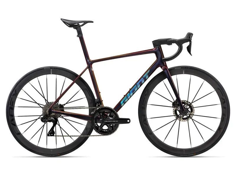 Giant TCR Advanced SL 0 DuraAce Di2 Road Bike In Gloss Black Lava/Iris