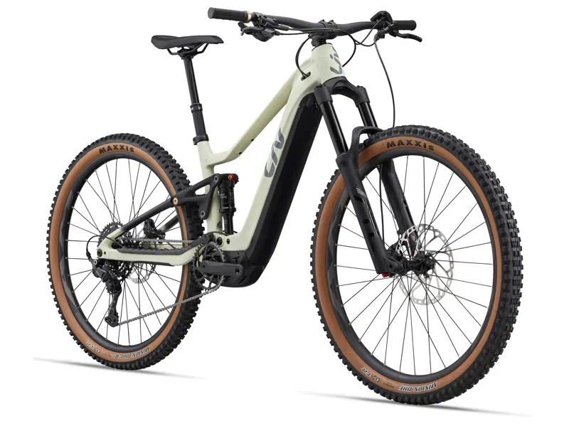 Liv Embolden E+ 1 Electric Full Suspension MTB in Pale Moss-1