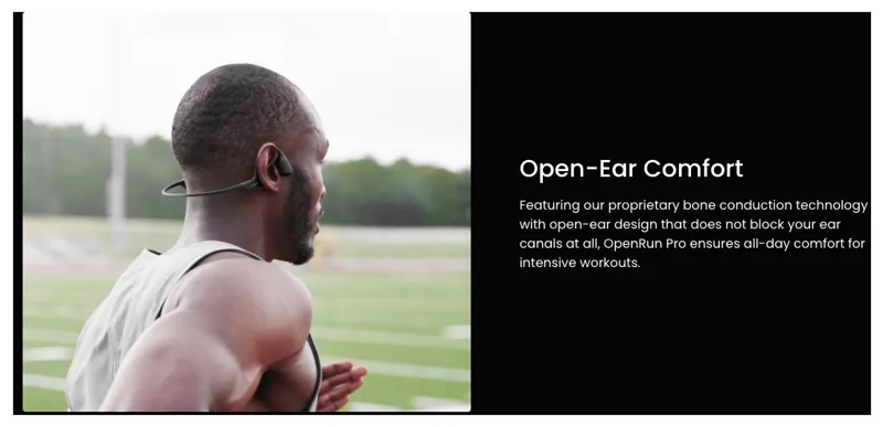 Shokz open ear comfort