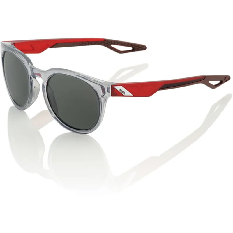 100 Percent Campo Smoke Lens Sunglasses in Red
