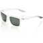 100 Percent Blake Grey-Green Lens Sunglasses in White