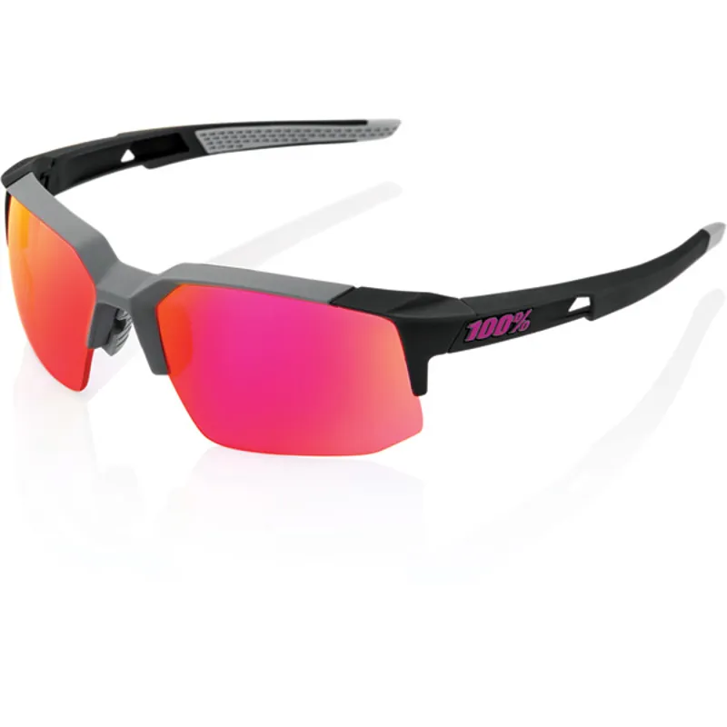 100 Percent Speedcoupe Mirror Purple Lens Sunglasses in Grey