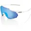100 Percent Racetrap HiPer Mirror Blue Lens Sunglasses in White